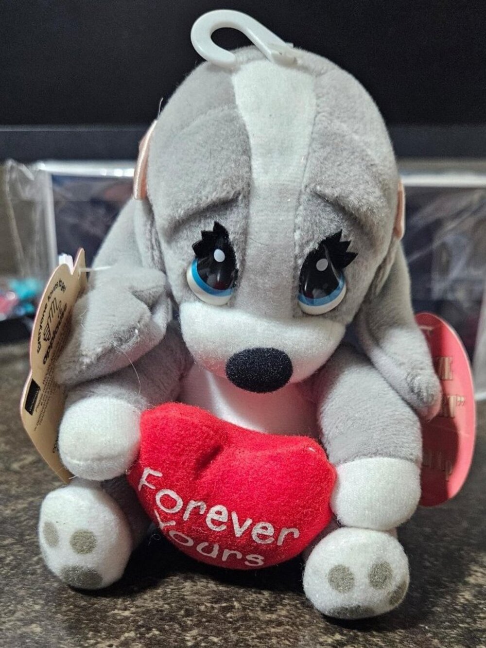 Vintage Dan Dee Sad Sam Forever Yours Valentines Plush Puppy Dog Kept Sealed Awa
